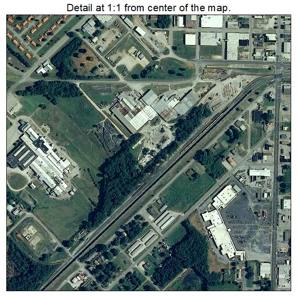 Sheffield, Alabama aerial imagery detail
