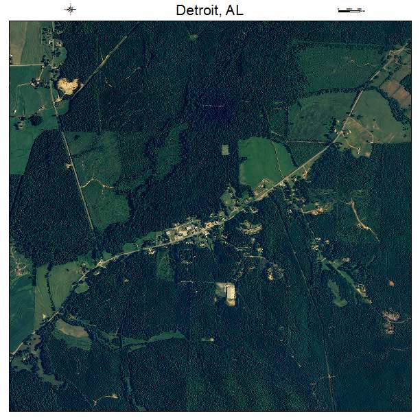 Detroit, AL air photo map