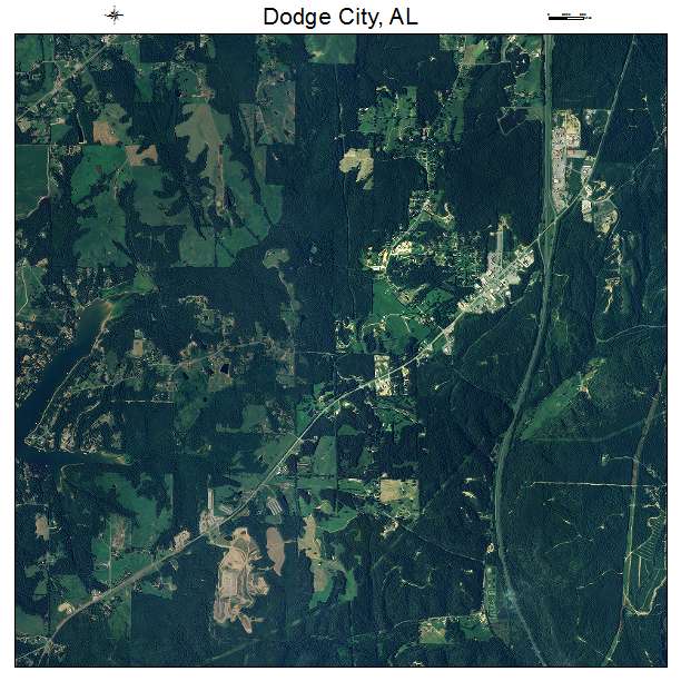 Dodge City, AL air photo map