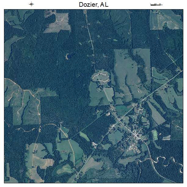 Dozier, AL air photo map