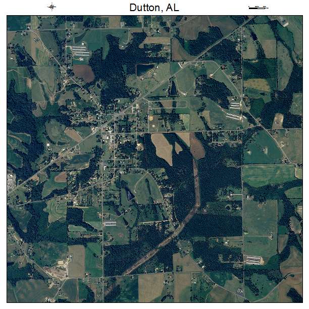 Dutton, AL air photo map