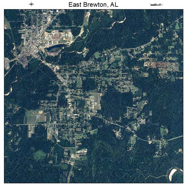 East Brewton, AL air photo map