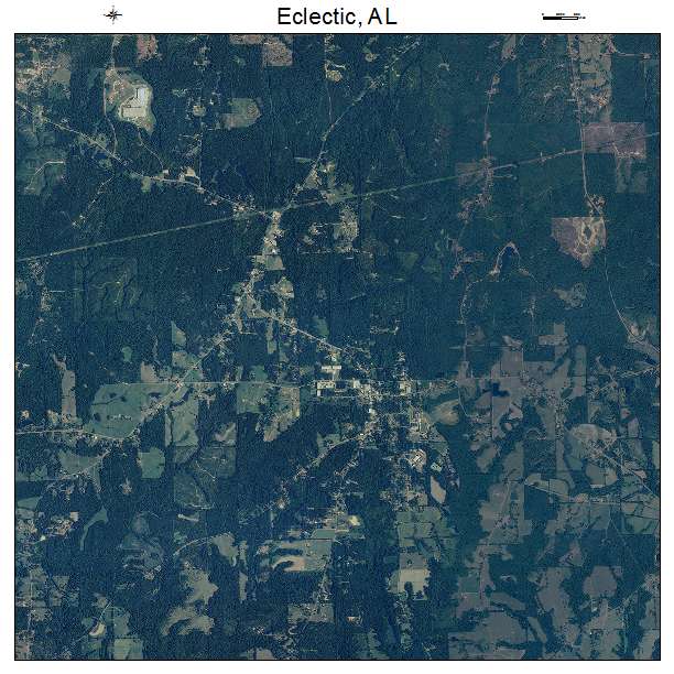 Eclectic, AL air photo map
