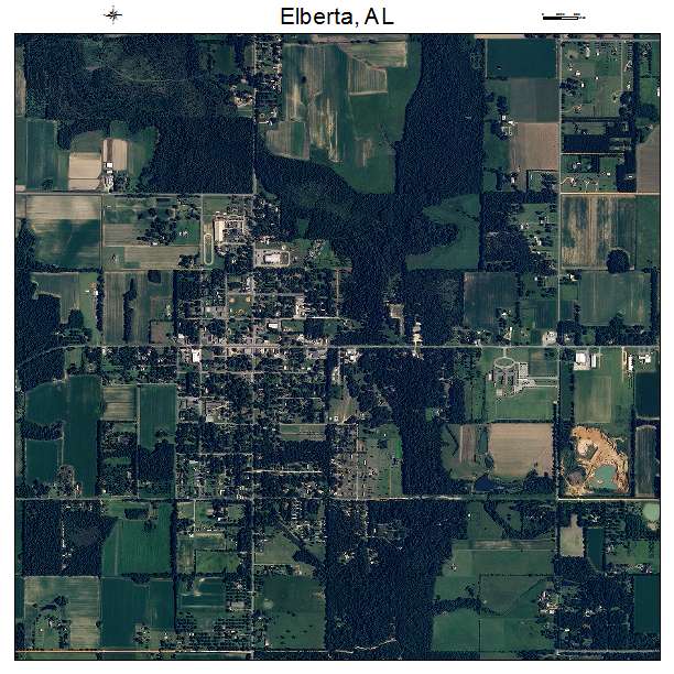 Elberta, AL air photo map