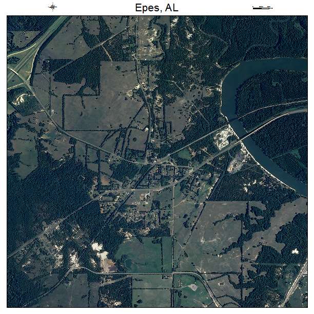 Epes, AL air photo map