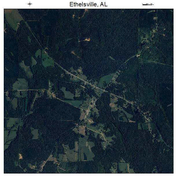 Ethelsville, AL air photo map