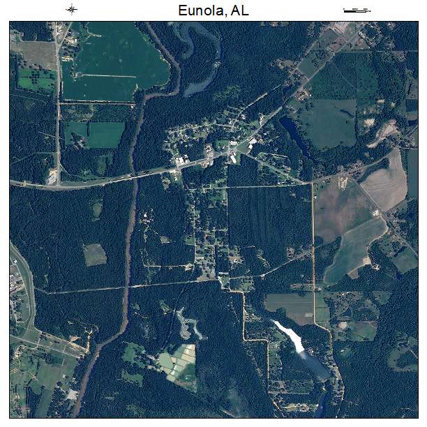 Eunola, AL air photo map
