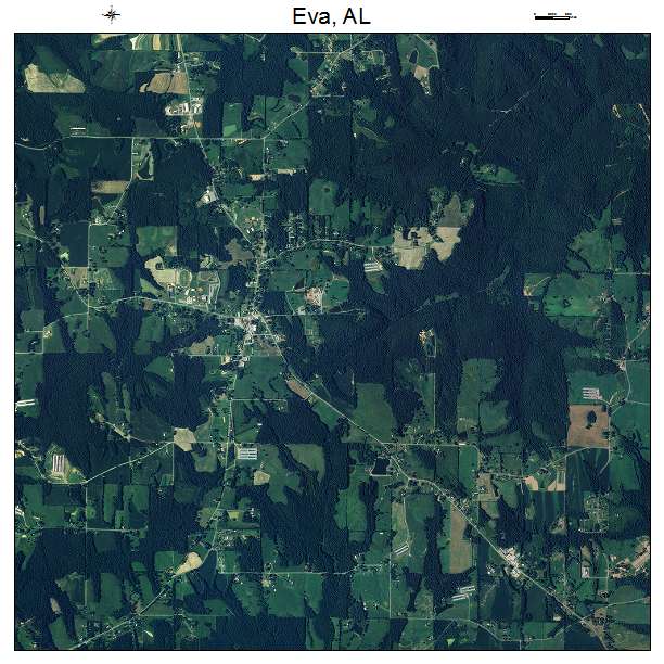 Eva, AL air photo map