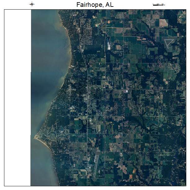 Fairhope, AL air photo map
