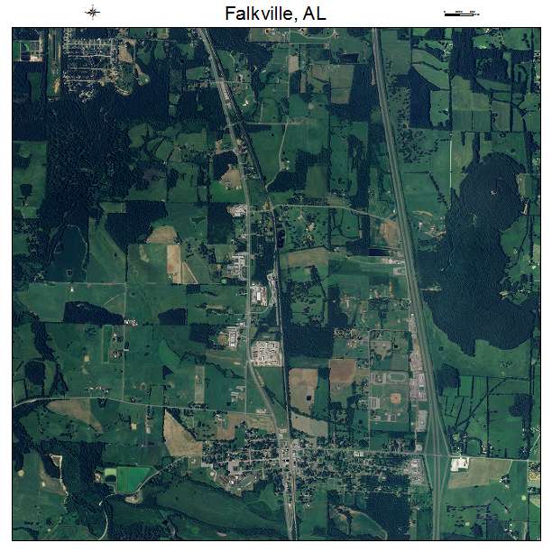 Falkville, AL air photo map