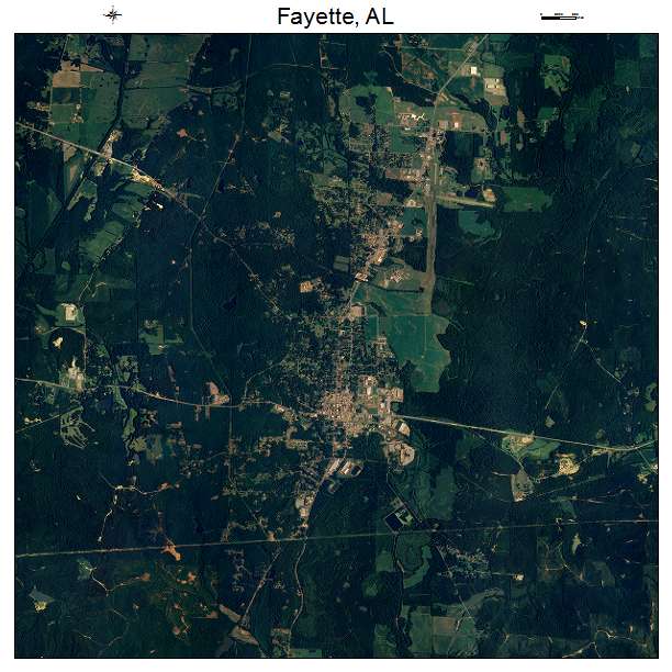 Fayette, AL air photo map