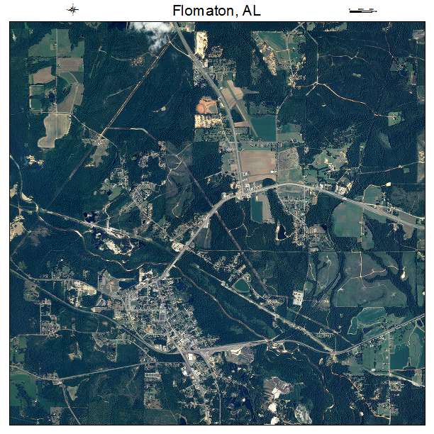 Flomaton, AL air photo map