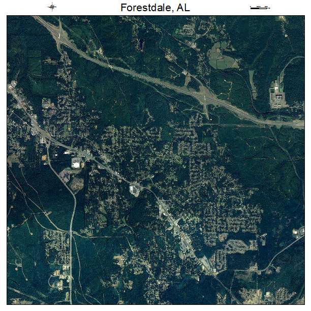 Forestdale, AL air photo map