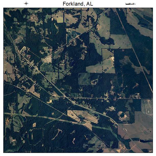 Forkland, AL air photo map