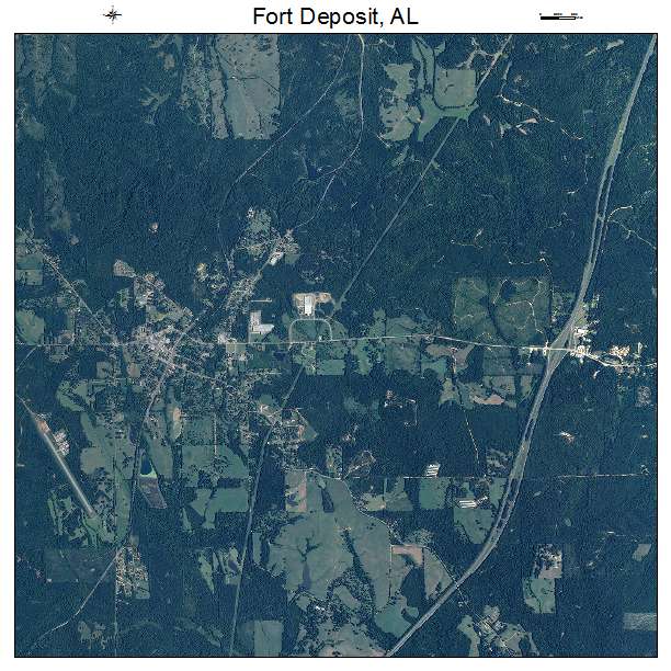 Fort Deposit, AL air photo map