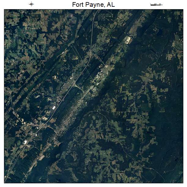 Fort Payne, AL air photo map