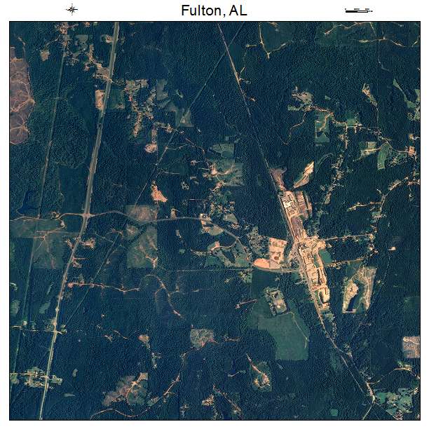 Fulton, AL air photo map