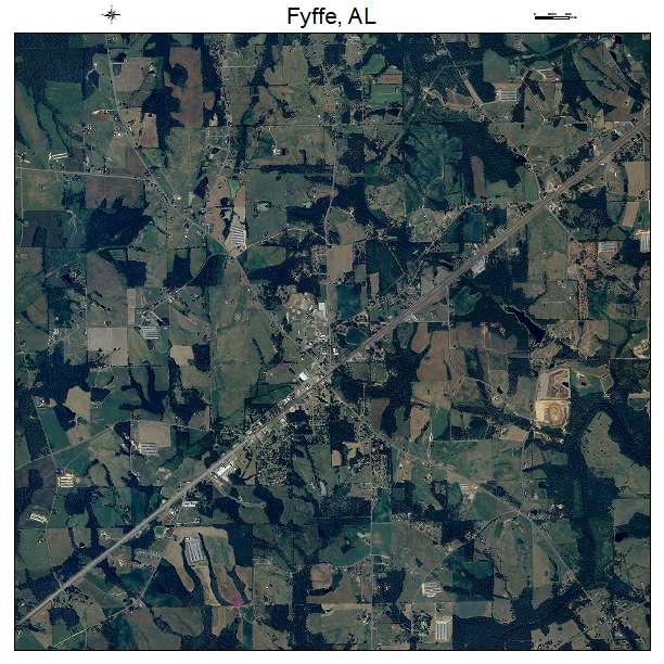 Fyffe, AL air photo map