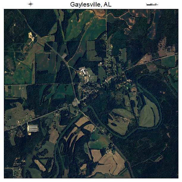 Gaylesville, AL air photo map
