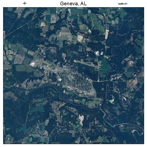 Geneva, AL air photo map