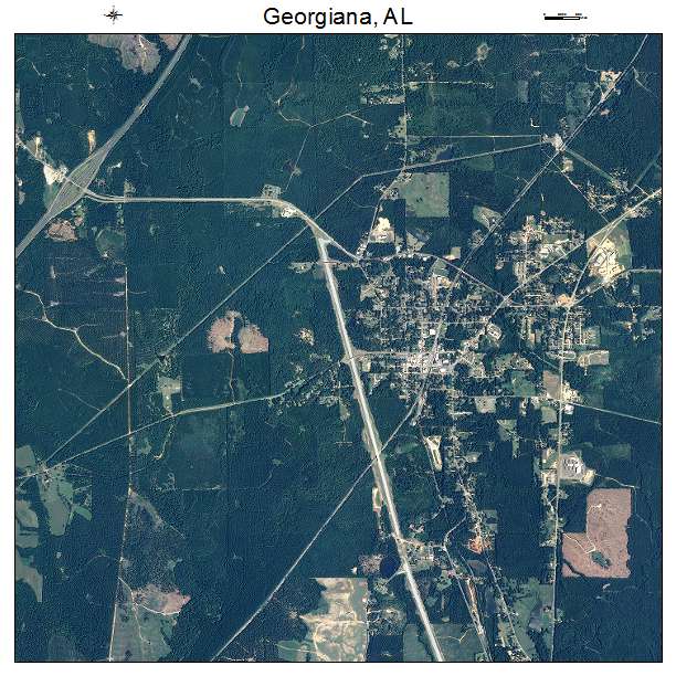 Georgiana, AL air photo map