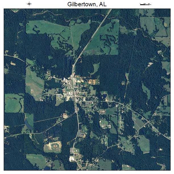 Gilbertown, AL air photo map