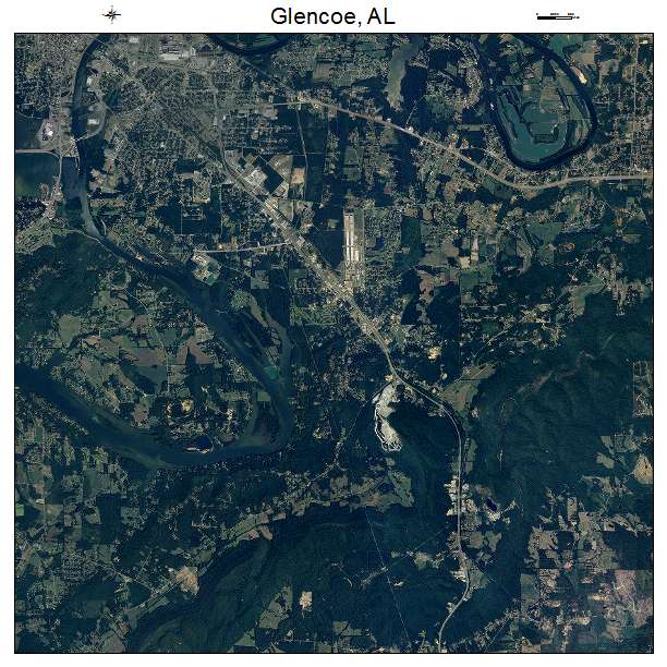 Glencoe, AL air photo map