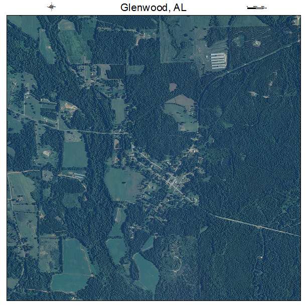 Glenwood, AL air photo map
