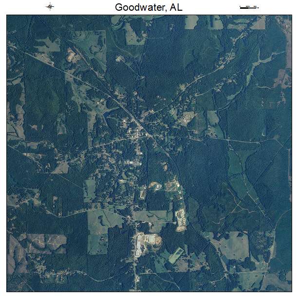Goodwater, AL air photo map