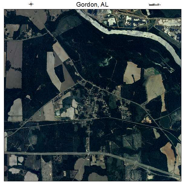 Gordon, AL air photo map
