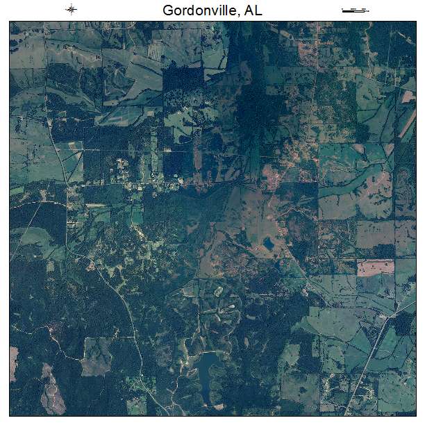 Gordonville, AL air photo map