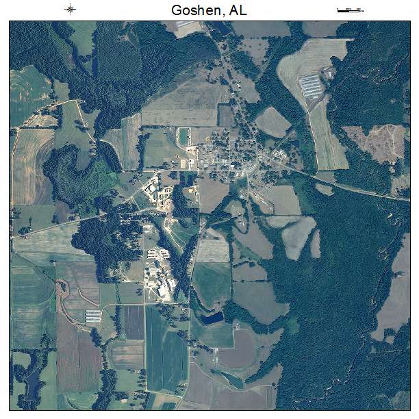 Goshen, AL air photo map