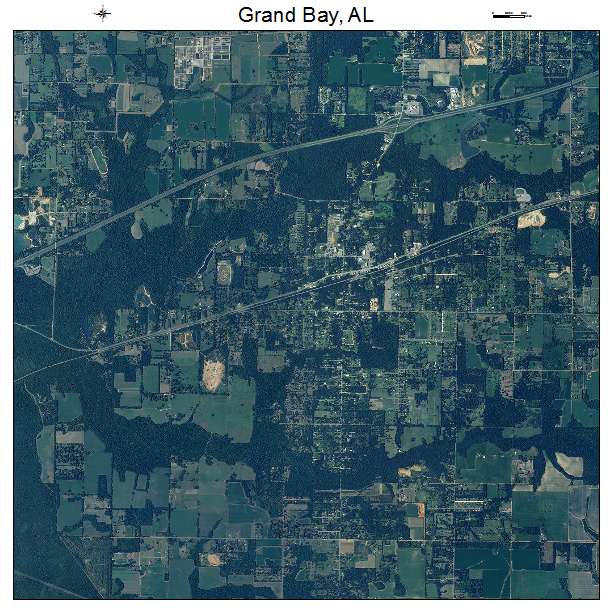 Grand Bay, AL air photo map