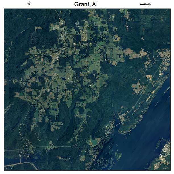 Grant, AL air photo map