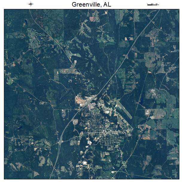 Greenville, AL air photo map