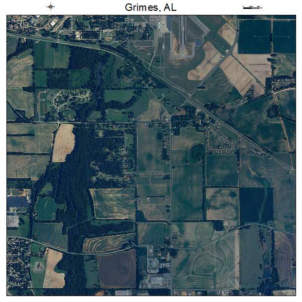 Grimes, AL air photo map