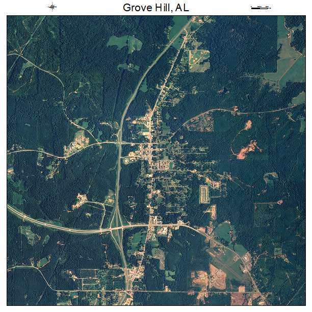 Grove Hill, AL air photo map