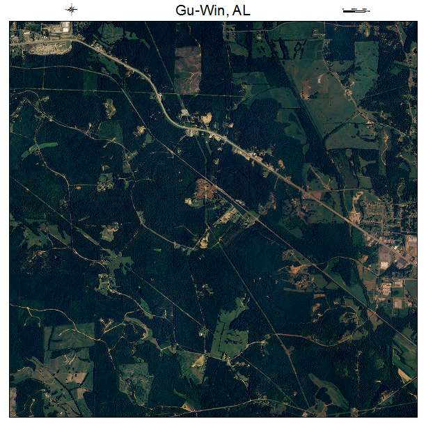 Gu Win, AL air photo map