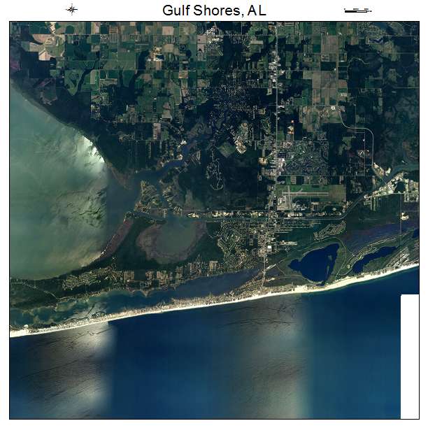 Gulf Shores, AL air photo map