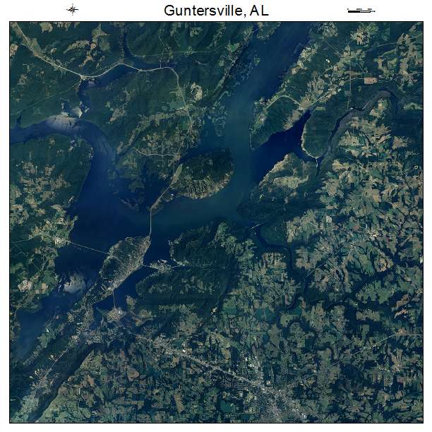 Guntersville, AL air photo map