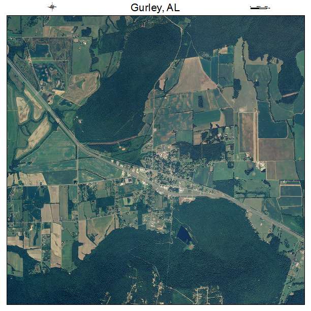 Gurley, AL air photo map