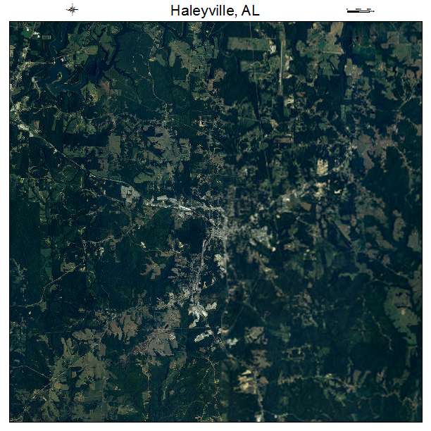 Haleyville, AL air photo map