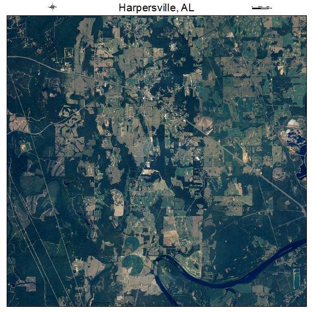 Harpersville, AL air photo map