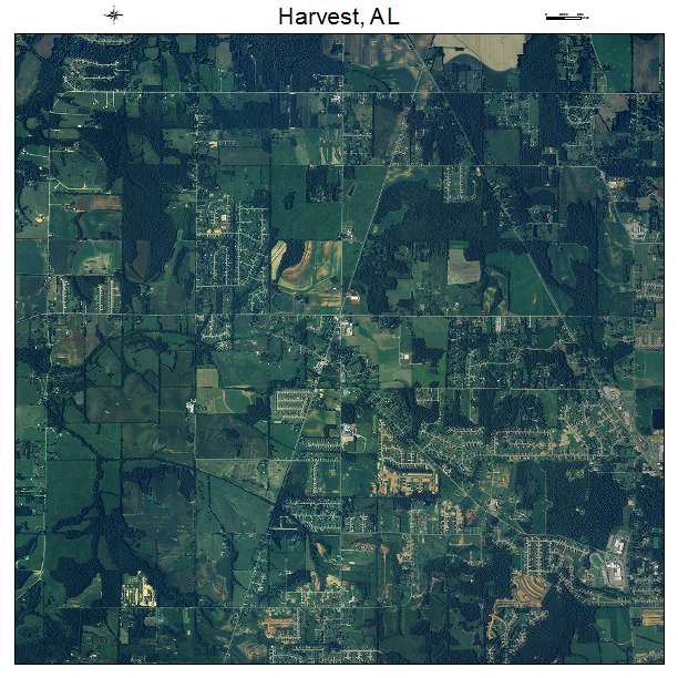 Harvest, AL air photo map