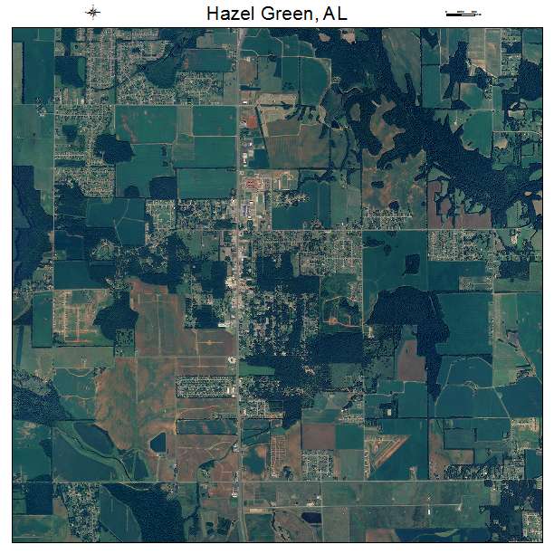 Hazel Green, AL air photo map