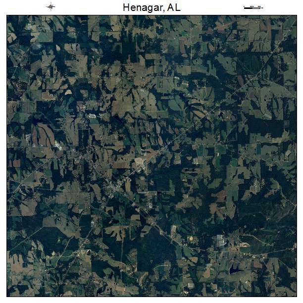 Henagar, AL air photo map