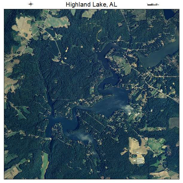 Highland Lake, AL air photo map