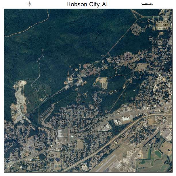 Hobson City, AL air photo map