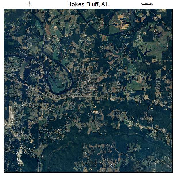 Hokes Bluff, AL air photo map