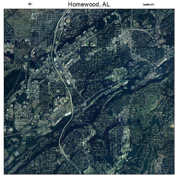 Aerial Photography Map of Homewood, AL Alabama
